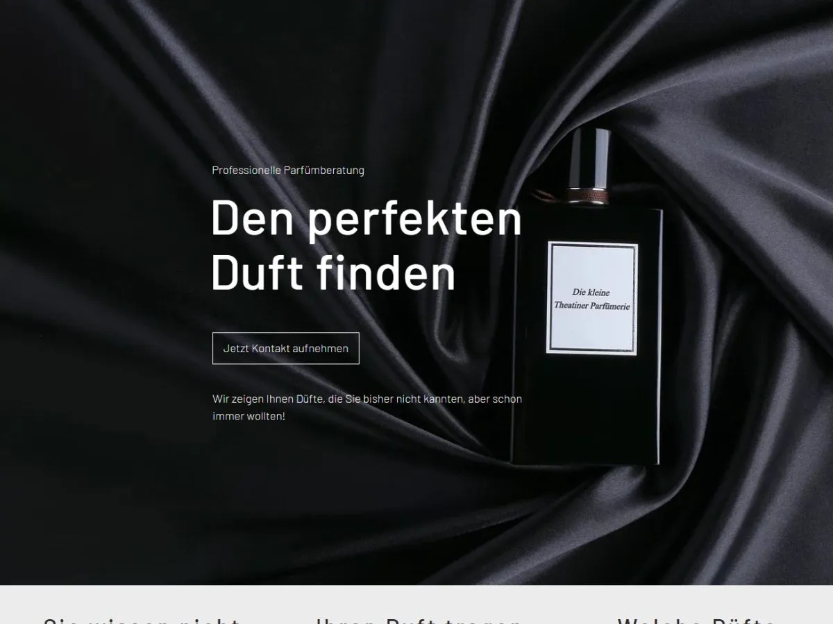 Screenshot Webdesign Parfümerie