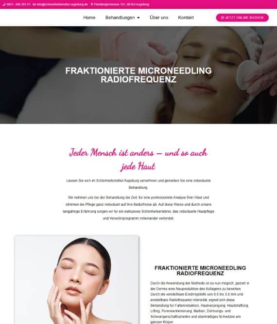 Beauty Salon Website Preview Page