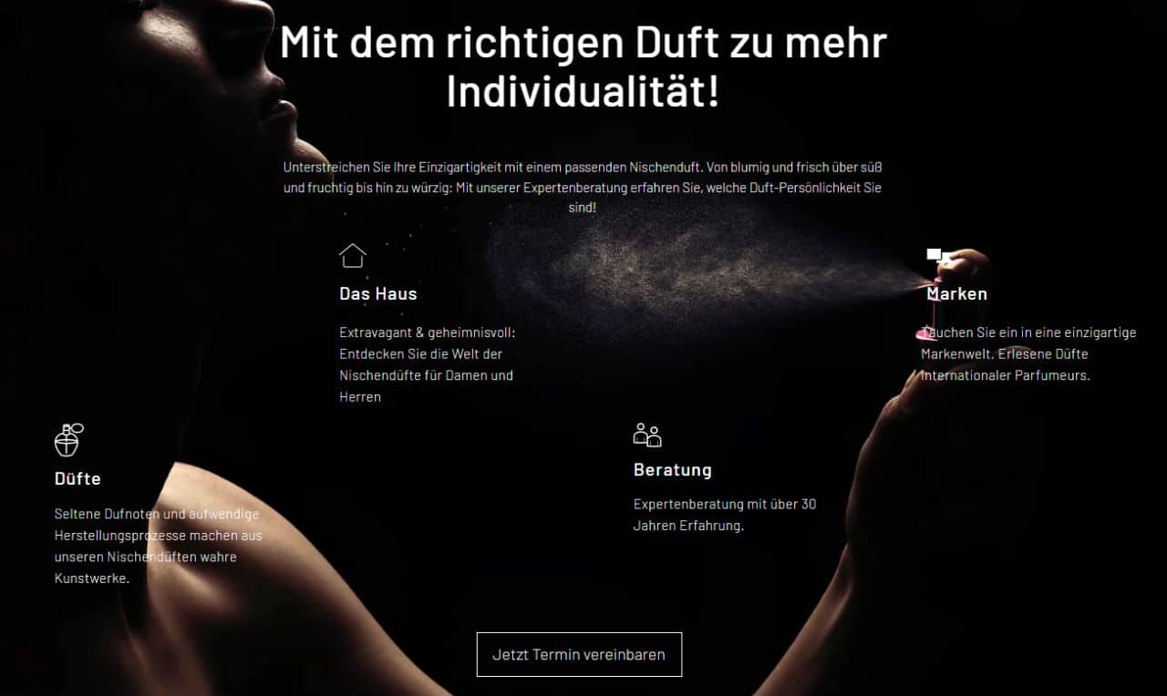 Parfümerie Website Design